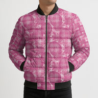 Alaka Hawaii Breadfruit Palaka Motifs Bomber Puffer Jacket LT14 - Polynesian Pride