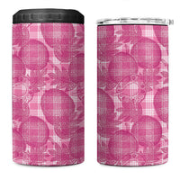 Alaka Hawaii Breadfruit Palaka Motifs 4 in 1 Can Cooler Tumbler LT14 One Size: 16 oz Pink - Polynesian Pride