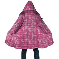 Alaka Hawaii Breadfruit Palaka Motifs Cloak LT14 Unisex Pink - Polynesian Pride