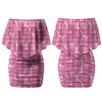 Alaka Hawaii Breadfruit Palaka Motifs Couples Matching Off Shoulder Short Dress and Hawaiian Shirt LT14 - Polynesian Pride