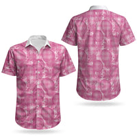 Alaka Hawaii Breadfruit Palaka Motifs Couples Matching Off Shoulder Short Dress and Hawaiian Shirt LT14 - Polynesian Pride