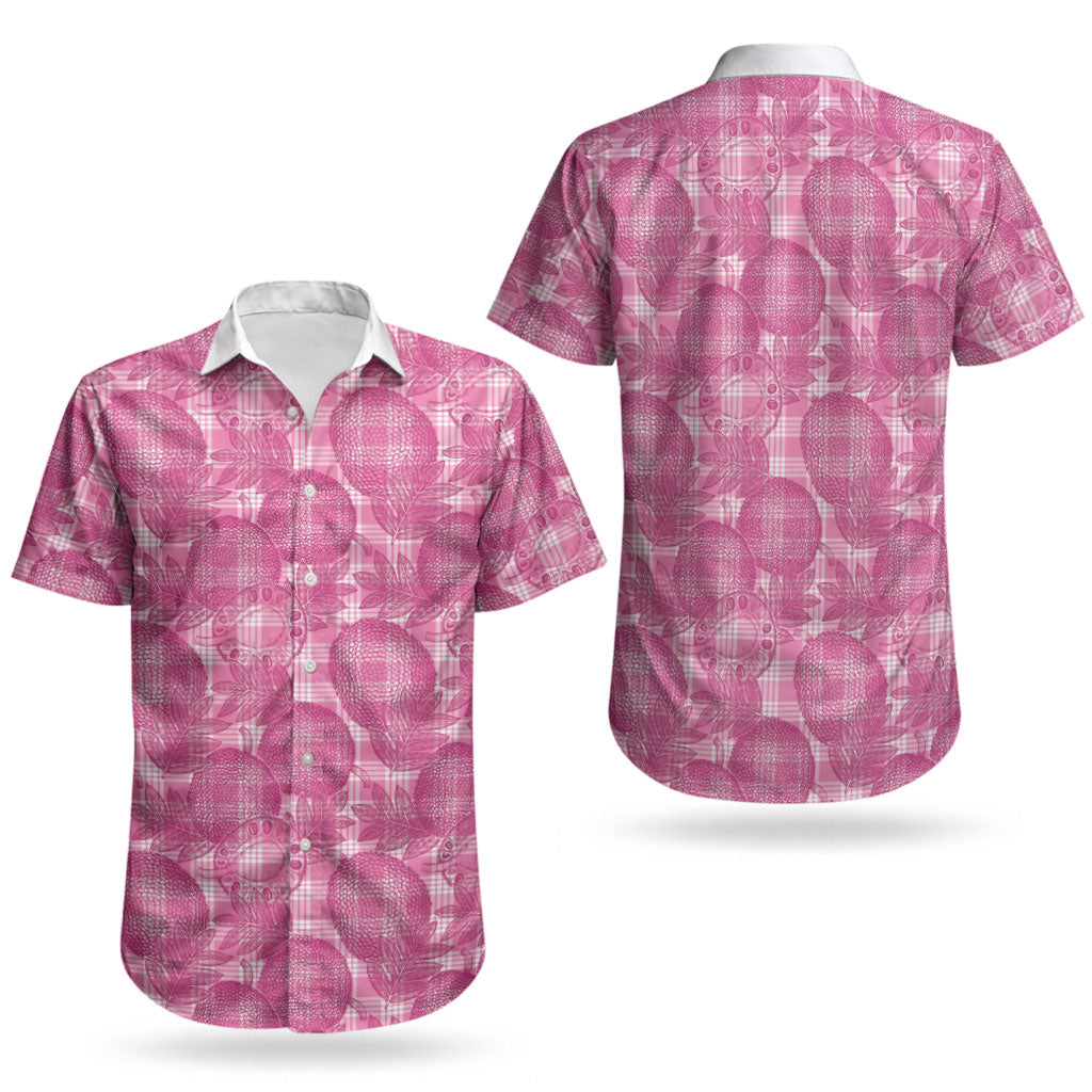 Alaka Hawaii Breadfruit Palaka Motifs Couples Matching Puletasi and Hawaiian Shirt LT14 - Polynesian Pride