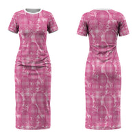 Alaka Hawaii Breadfruit Palaka Motifs Couples Matching Short Sleeve Bodycon Dress and Hawaiian Shirt LT14 - Polynesian Pride