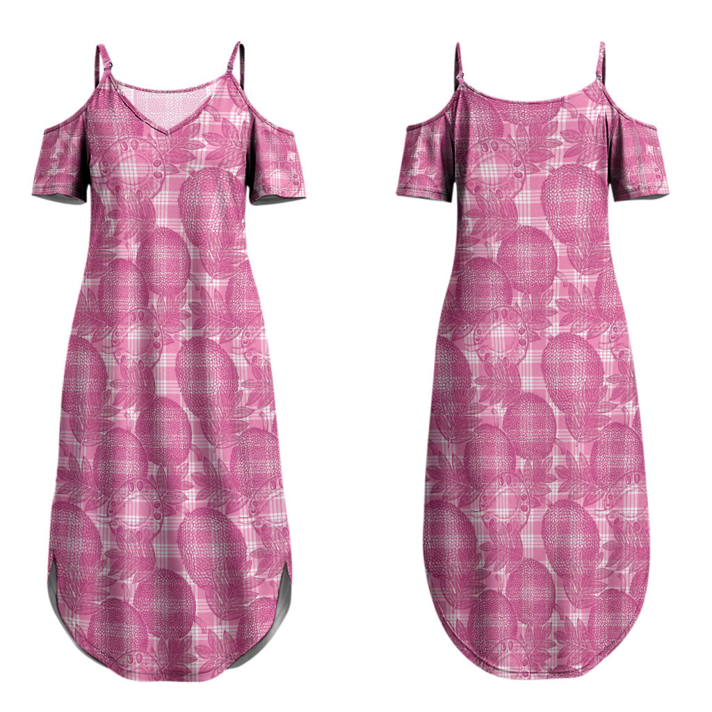 Alaka Hawaii Breadfruit Palaka Motifs Couples Matching Summer Maxi Dress and Hawaiian Shirt LT14 - Polynesian Pride