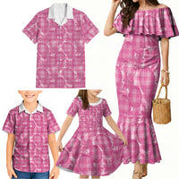 Alaka Hawaii Breadfruit Palaka Motifs Family Matching Mermaid Dress and Hawaiian Shirt LT14 - Polynesian Pride