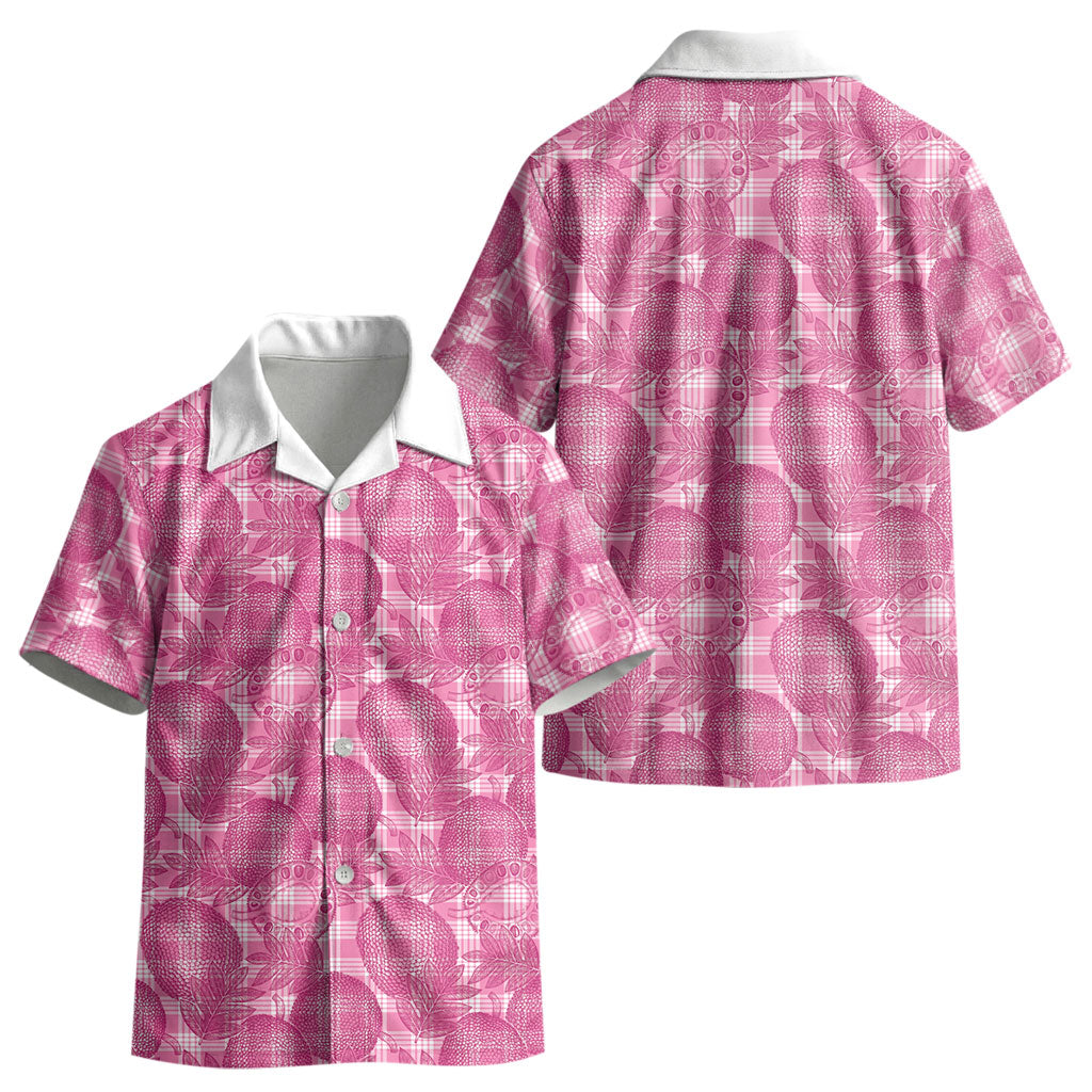 Alaka Hawaii Breadfruit Palaka Motifs Kid Hawaiian Shirt LT14 - Polynesian Pride