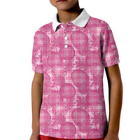 Alaka Hawaii Breadfruit Palaka Motifs Kid Polo Shirt LT14 Kid Pink - Polynesian Pride