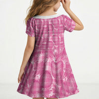 Alaka Hawaii Breadfruit Palaka Motifs Kid Short Sleeve Dress LT14 - Polynesian Pride