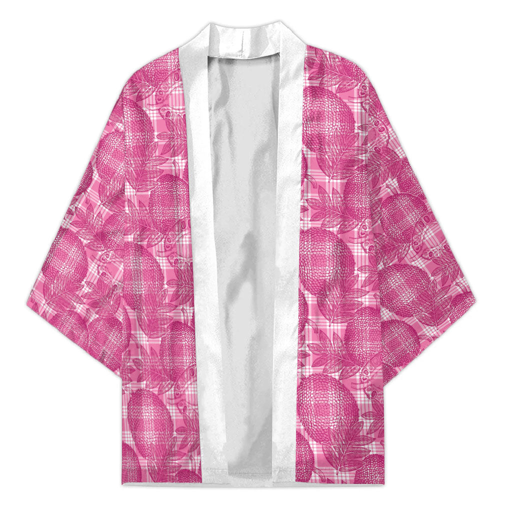 Alaka Hawaii Breadfruit Palaka Motifs Kimono