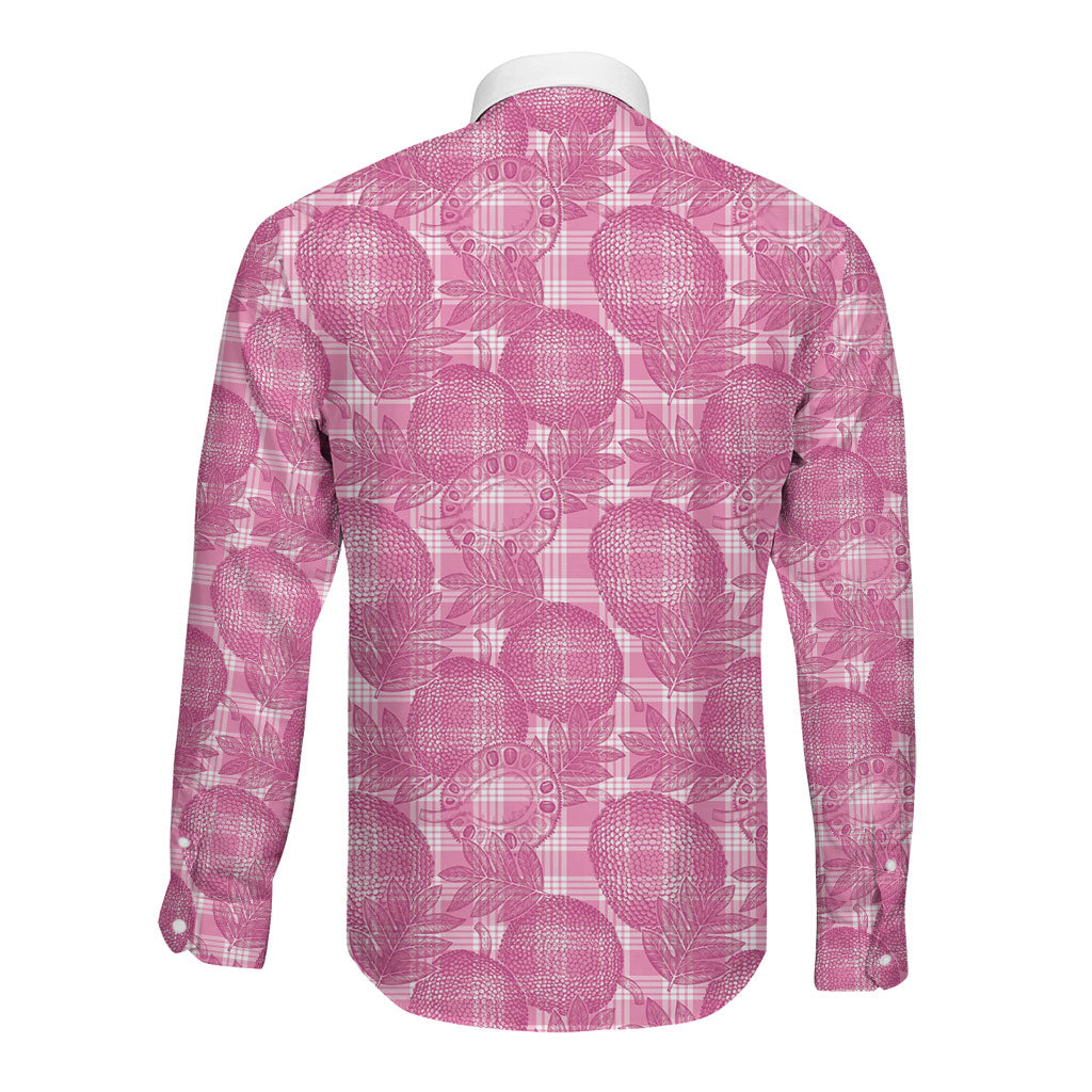 Alaka Hawaii Breadfruit Palaka Motifs Long Sleeve Button Shirt LT14 - Polynesian Pride