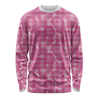 Alaka Hawaii Breadfruit Palaka Motifs Long Sleeve Shirt LT14 Unisex Pink - Polynesian Pride