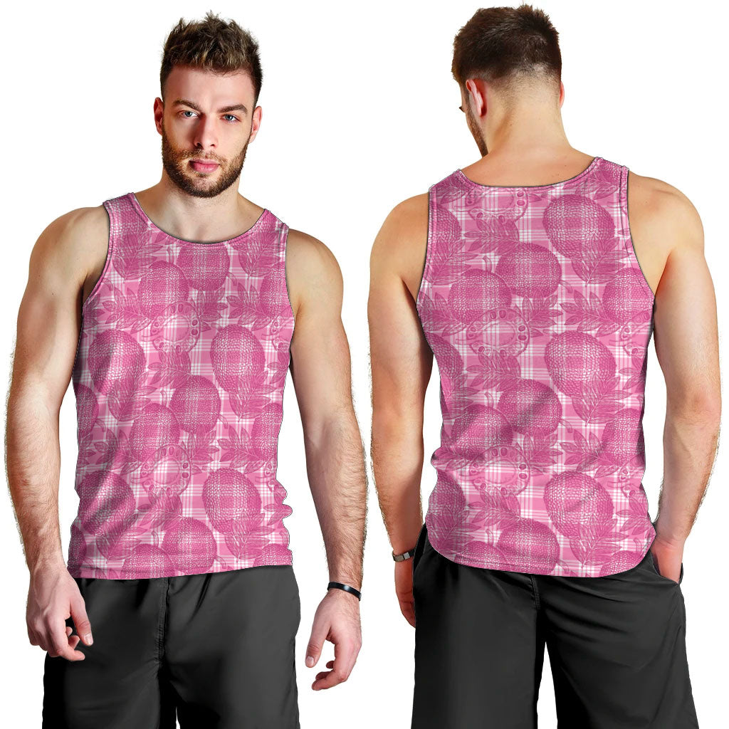 Alaka Hawaii Breadfruit Palaka Motifs Men Tank Top LT14 - Polynesian Pride