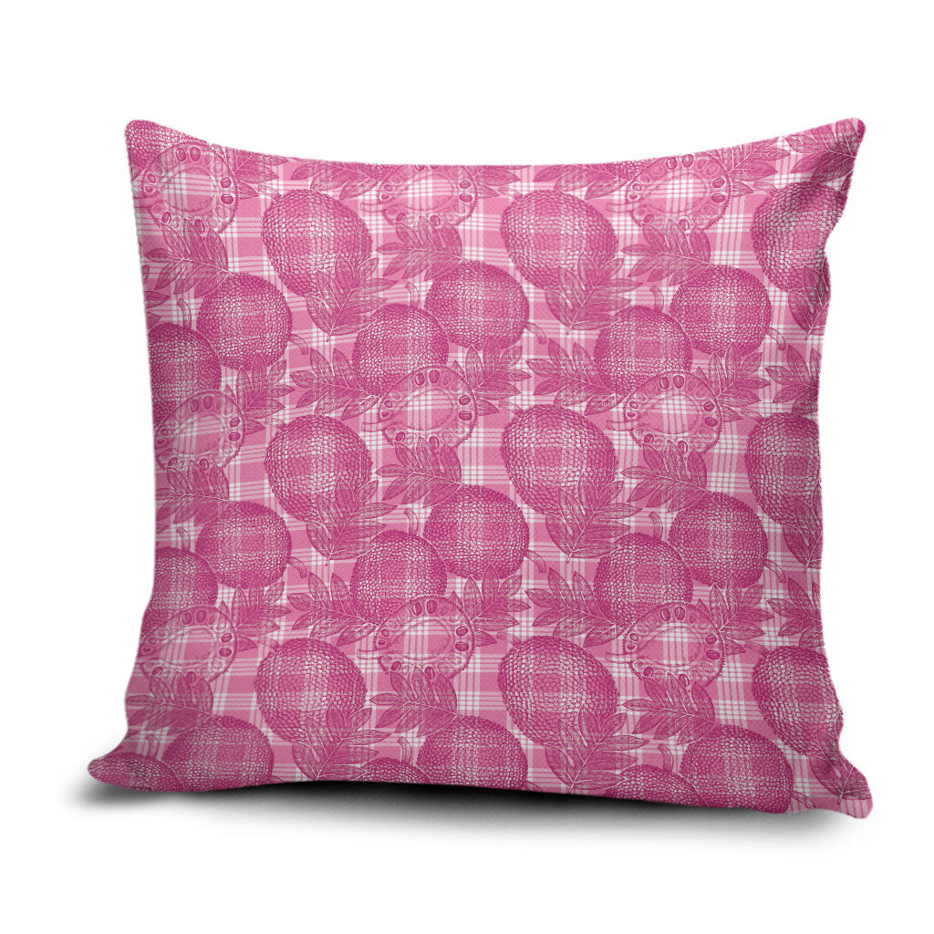 Alaka Hawaii Breadfruit Palaka Motifs Pillow Cover LT14 Pink - Polynesian Pride