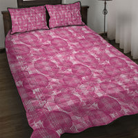 Alaka Hawaii Breadfruit Palaka Motifs Quilt Bed Set LT14 Pink - Polynesian Pride