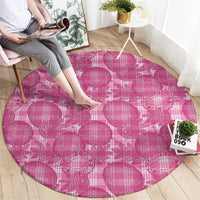 Alaka Hawaii Breadfruit Palaka Motifs Round Carpet LT14 - Polynesian Pride