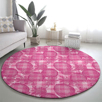 Alaka Hawaii Breadfruit Palaka Motifs Round Carpet LT14 - Polynesian Pride