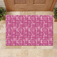 Alaka Hawaii Breadfruit Palaka Motifs Rubber Doormat LT14 Pink - Polynesian Pride