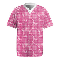 Alaka Hawaii Breadfruit Palaka Motifs Rugby Jersey LT14 Pink - Polynesian Pride