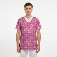 Alaka Hawaii Breadfruit Palaka Motifs Scrub Top LT14 - Polynesian Pride