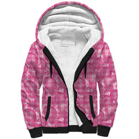 Alaka Hawaii Breadfruit Palaka Motifs Sherpa Hoodie LT14 Unisex Pink - Polynesian Pride