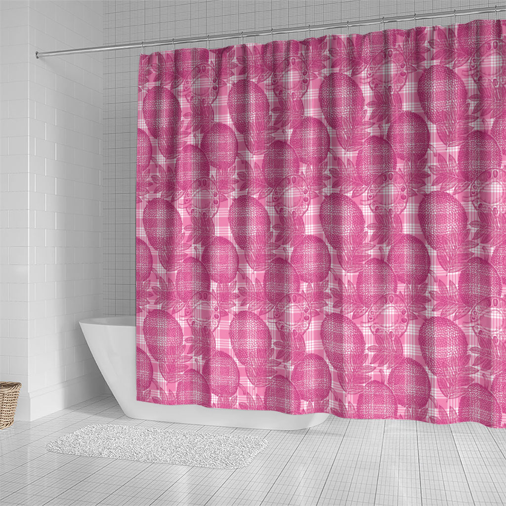 Alaka Hawaii Breadfruit Palaka Motifs Shower Curtain LT14 - Polynesian Pride