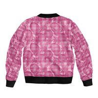 Alaka Hawaii Breadfruit Palaka Motifs Sleeve Zip Bomber Jacket LT14 - Polynesian Pride