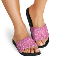 Alaka Hawaii Breadfruit Palaka Motifs Slide Sandals LT14 - Polynesian Pride