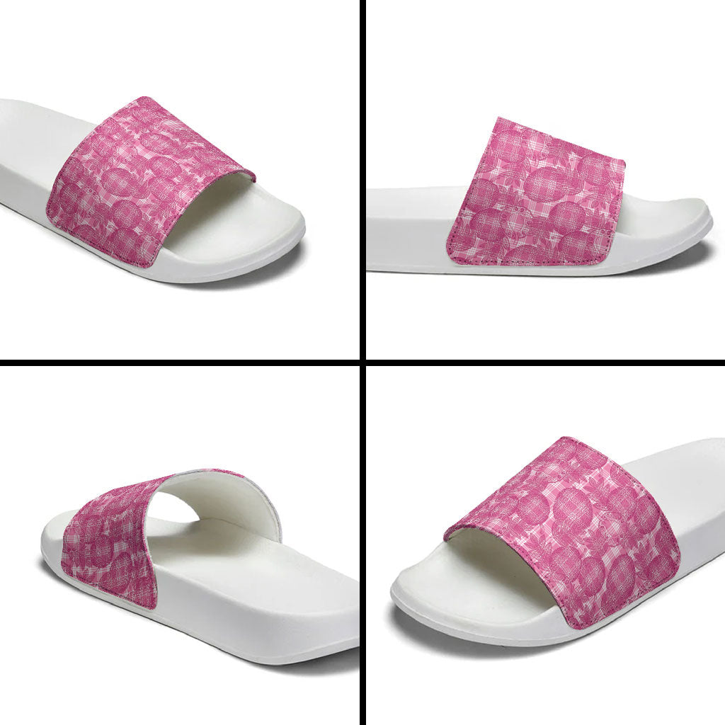 Alaka Hawaii Breadfruit Palaka Motifs Slide Sandals LT14 - Polynesian Pride