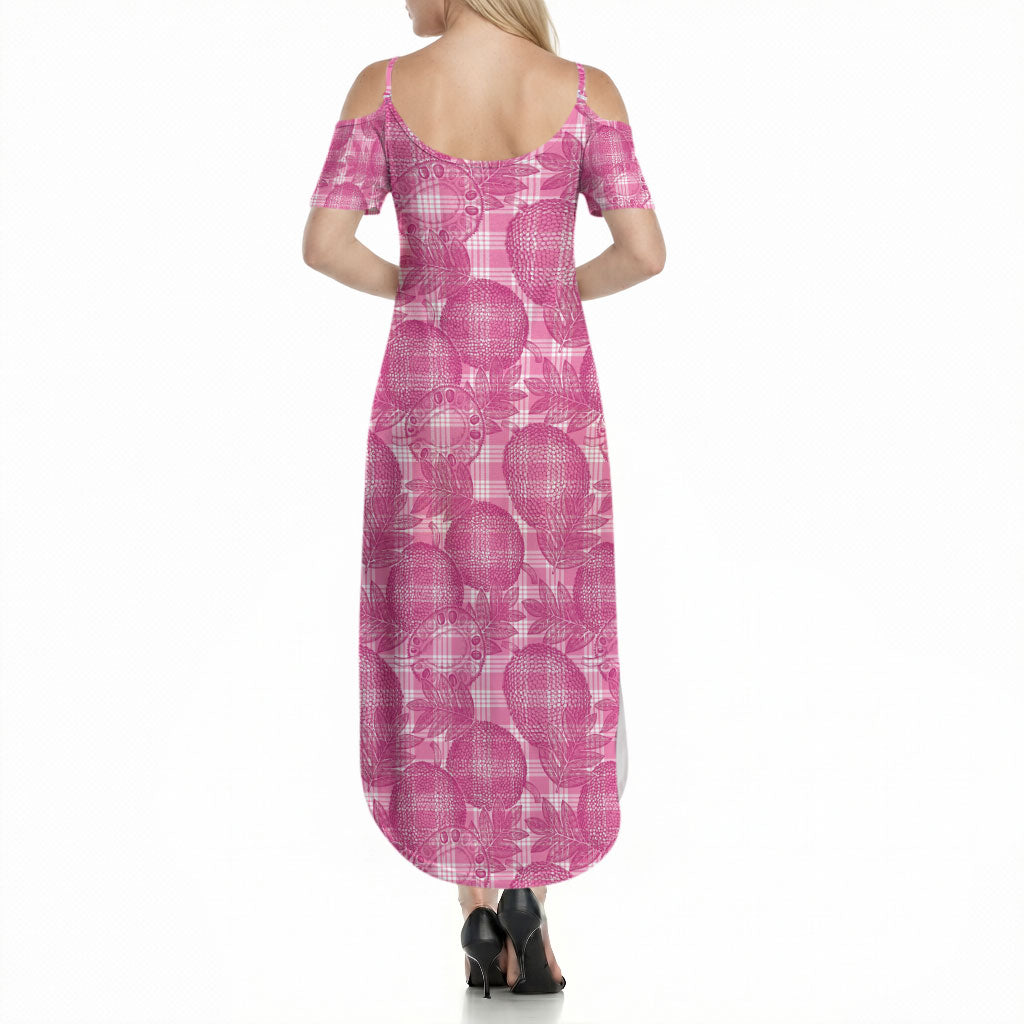 Alaka Hawaii Breadfruit Palaka Motifs Summer Maxi Dress LT14 - Polynesian Pride