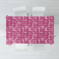 Alaka Hawaii Breadfruit Palaka Motifs Tablecloth LT14 Pink - Polynesian Pride