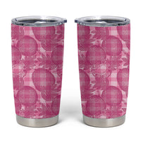 Alaka Hawaii Breadfruit Palaka Motifs Tumbler Cup LT14 Pink - Polynesian Pride