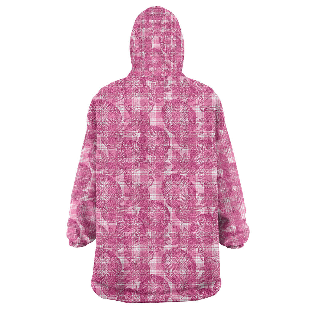 Alaka Hawaii Breadfruit Palaka Motifs Wearable Blanket Hoodie LT14 - Polynesian Pride