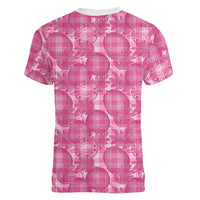 Alaka Hawaii Breadfruit Palaka Motifs Women V-Neck T-Shirt LT14 - Polynesian Pride
