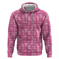 Alaka Hawaii Breadfruit Palaka Motifs Zip Hoodie LT14 Pullover Hoodie Pink - Polynesian Pride