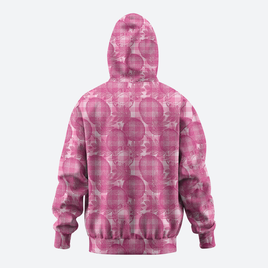 Alaka Hawaii Breadfruit Palaka Motifs Zip Hoodie LT14 - Polynesian Pride