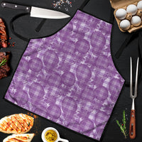 Poni Hawaii Breadfruit Palaka Motifs Apron LT14 Purple - Polynesian Pride