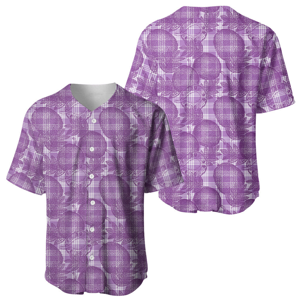 Poni Hawaii Breadfruit Palaka Motifs Baseball Jersey LT14 - Polynesian Pride