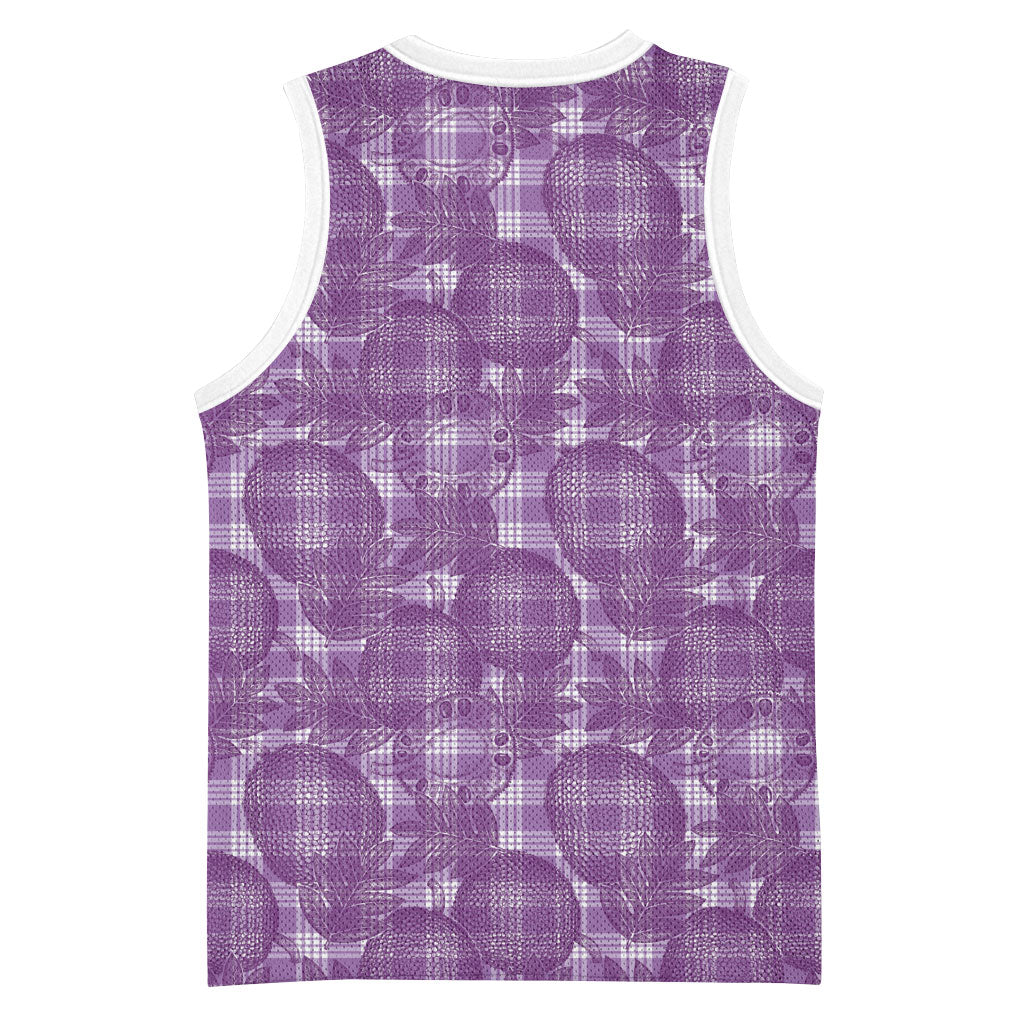 Poni Hawaii Breadfruit Palaka Motifs Basketball Jersey LT14 - Polynesian Pride