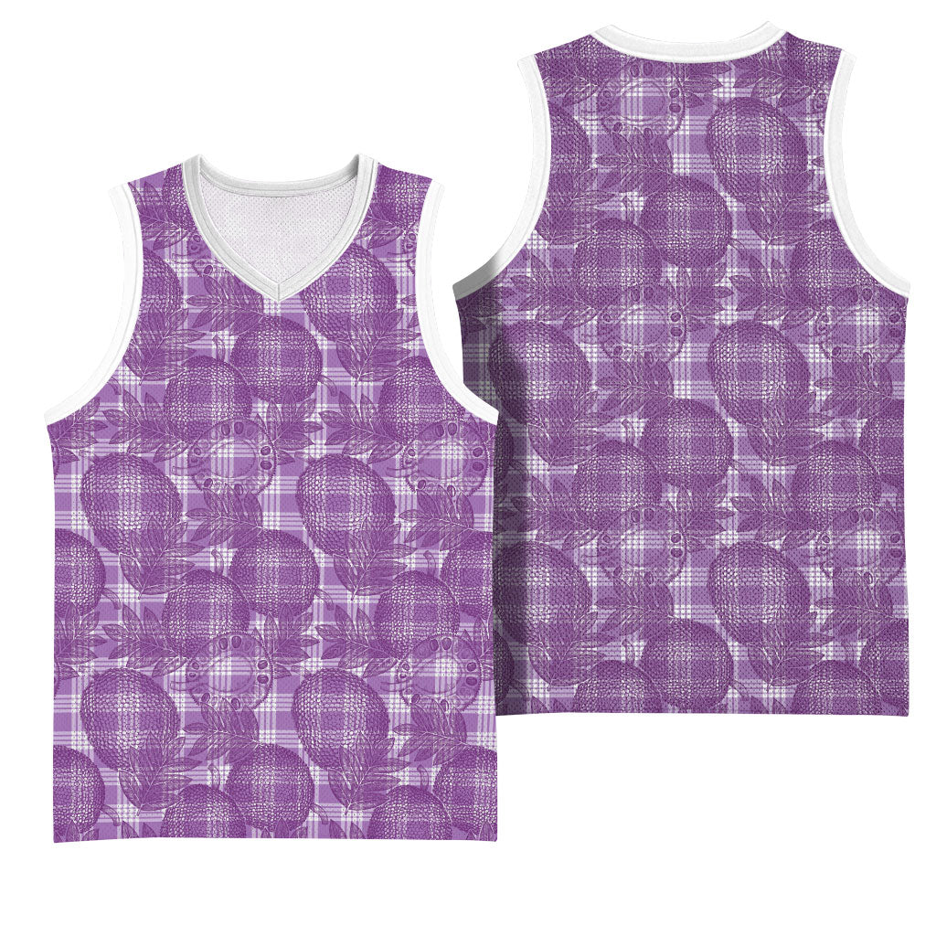 Poni Hawaii Breadfruit Palaka Motifs Basketball Jersey LT14 - Polynesian Pride