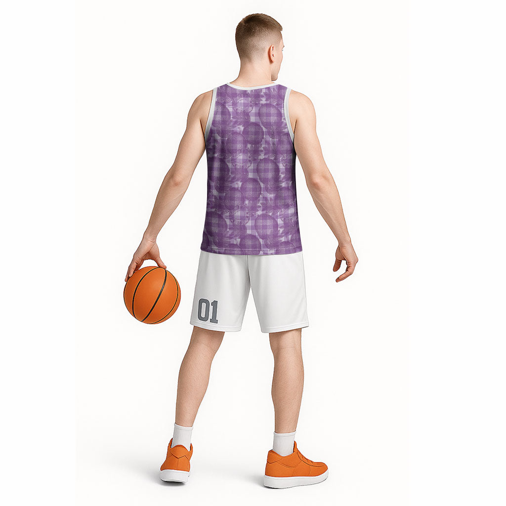 Poni Hawaii Breadfruit Palaka Motifs Basketball Jersey LT14 - Polynesian Pride