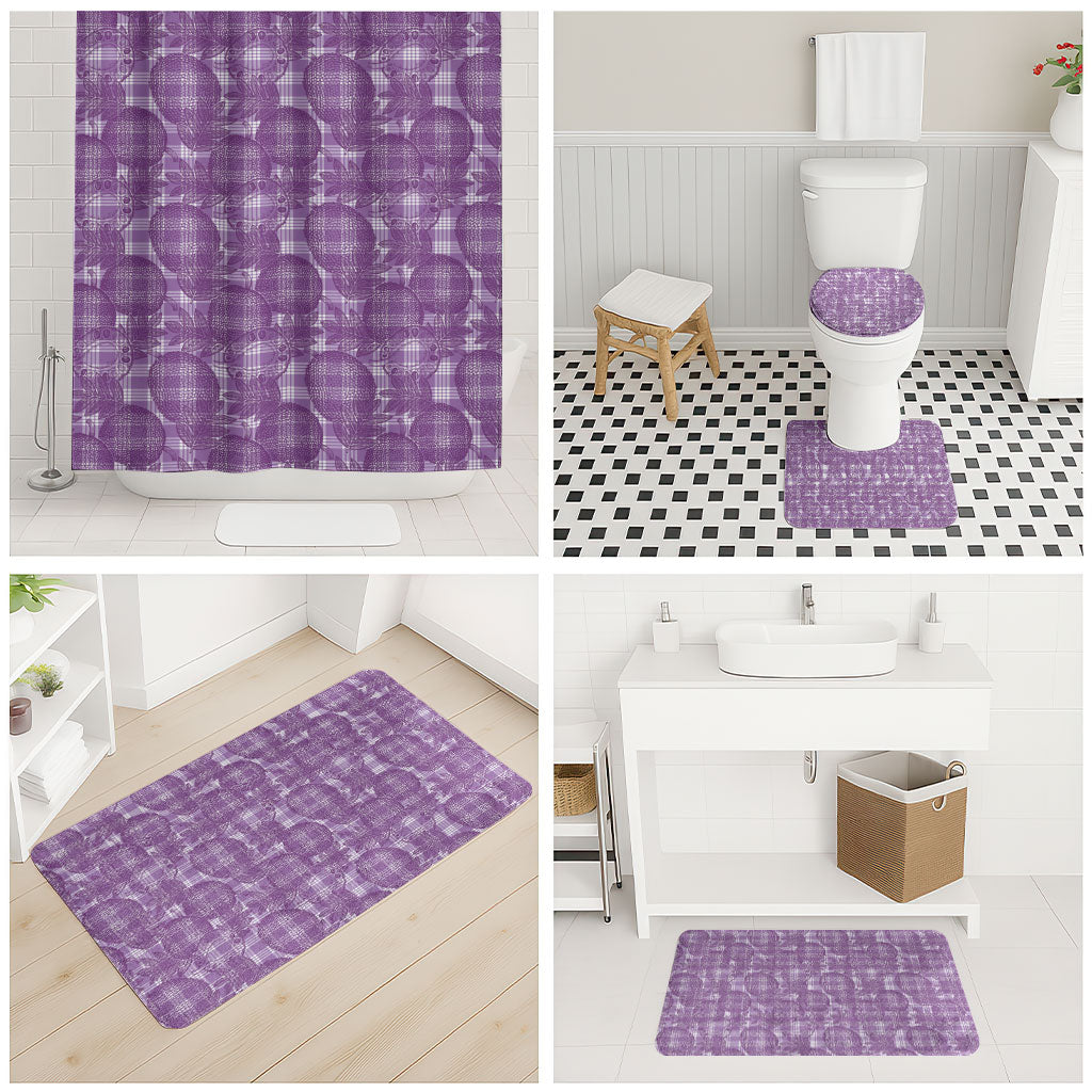 Poni Hawaii Breadfruit Palaka Motifs Bathroom Set LT14 - Polynesian Pride