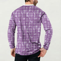 Poni Hawaii Breadfruit Palaka Motifs Button Sweatshirt LT14 - Polynesian Pride