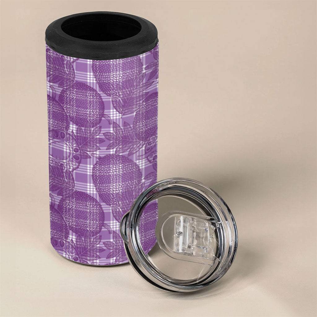 Poni Hawaii Breadfruit Palaka Motifs 4 in 1 Can Cooler Tumbler LT14 - Polynesian Pride