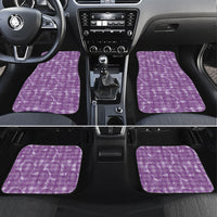 Poni Hawaii Breadfruit Palaka Motifs Car Mats LT14 Set 4pcs Purple - Polynesian Pride