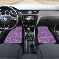 Poni Hawaii Breadfruit Palaka Motifs Car Mats LT14 Set 2pcs - Front Purple - Polynesian Pride