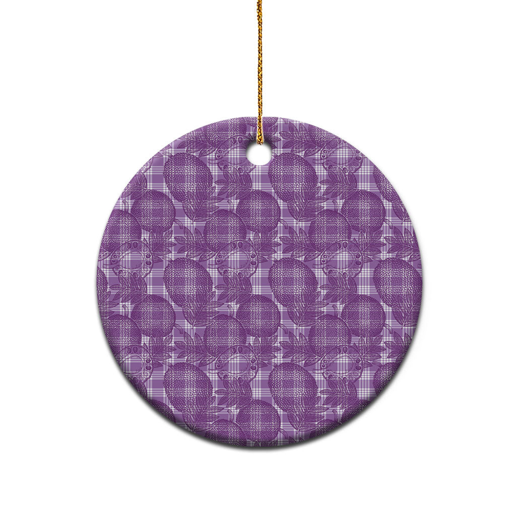 Poni Hawaii Breadfruit Palaka Motifs Ceramic Ornament LT14 - Polynesian Pride