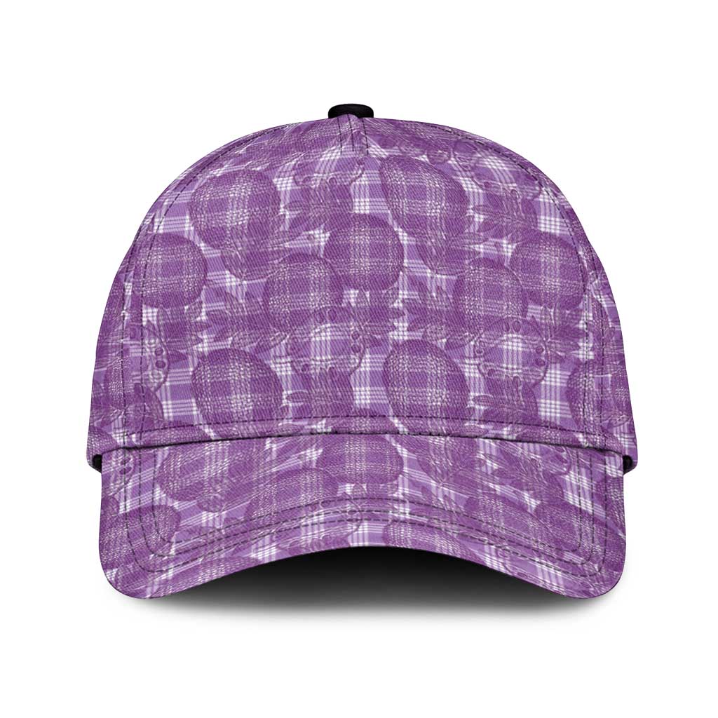 Poni Hawaii Breadfruit Palaka Motifs Classic Cap LT14 Universal Fit Purple - Polynesian Pride
