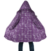 Poni Hawaii Breadfruit Palaka Motifs Cloak LT14 Unisex Purple - Polynesian Pride