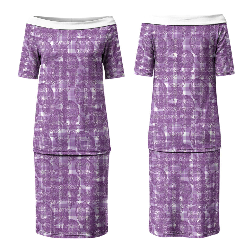 Poni Hawaii Breadfruit Palaka Motifs Couples Matching Puletasi and Hawaiian Shirt LT14 - Polynesian Pride