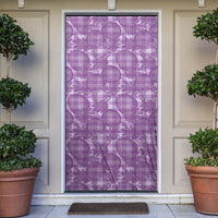 Poni Hawaii Breadfruit Palaka Motifs Door Cover LT14 Purple - Polynesian Pride